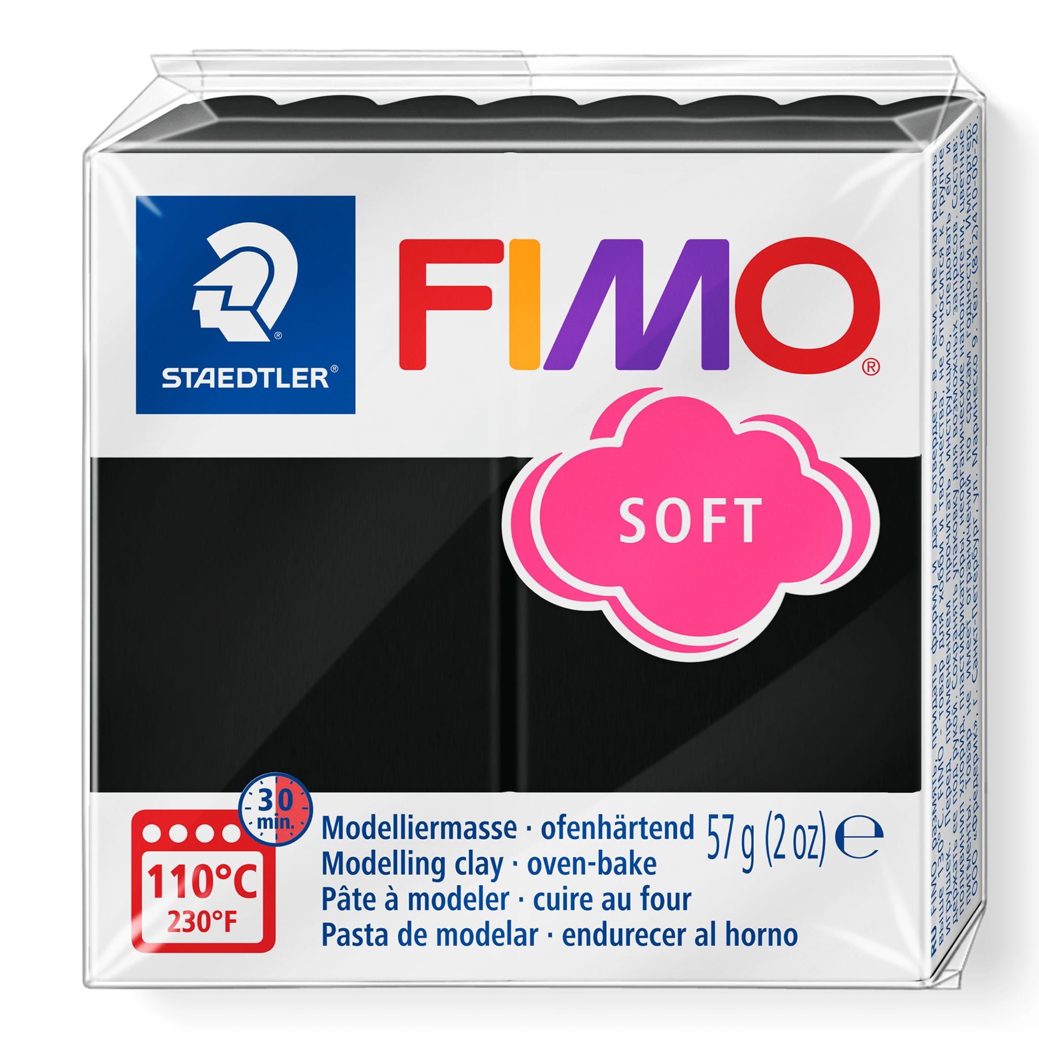 Fimo Soft - Preto 57gr.