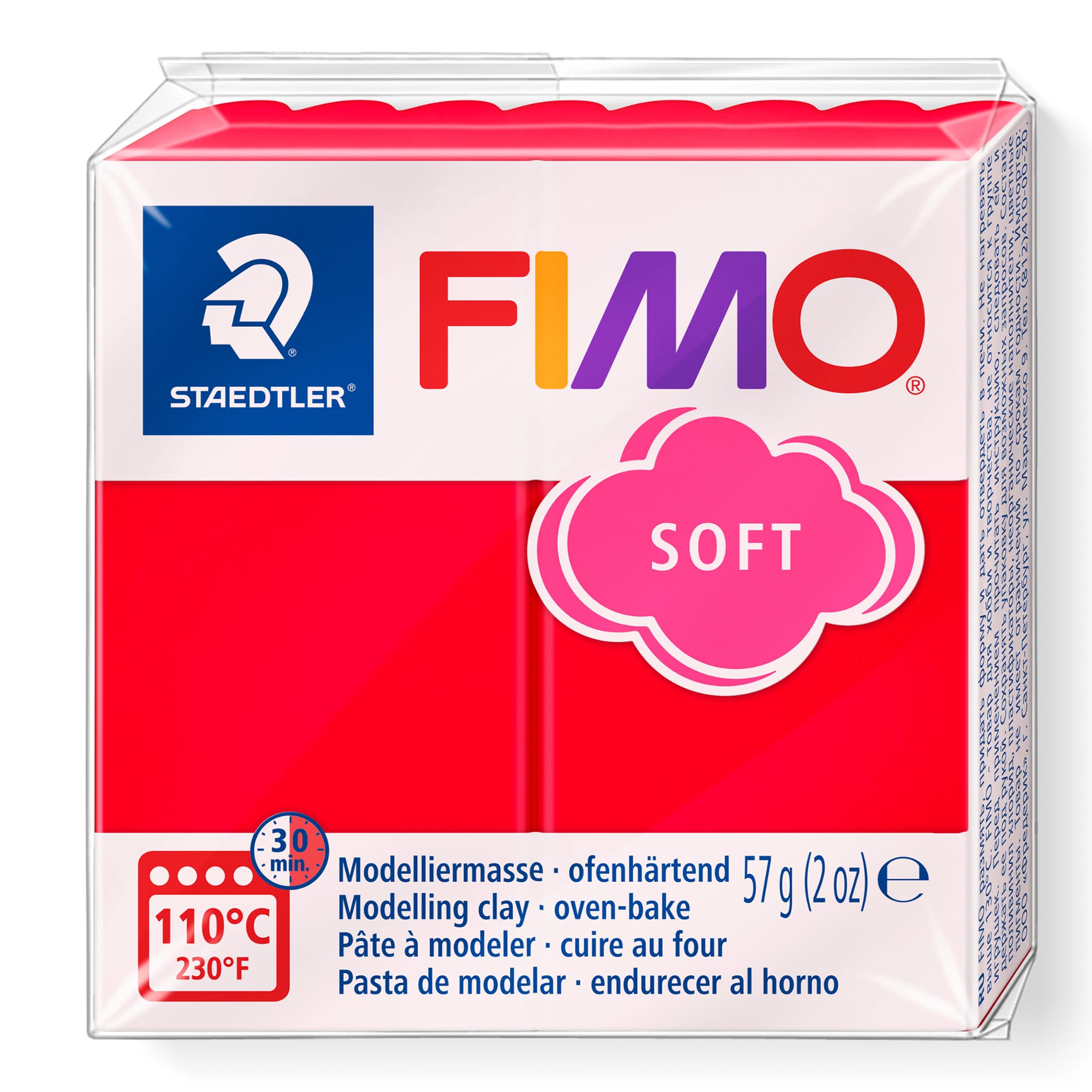 Fimo Soft - Vermelho Índia 57gr. - Argila Polimérica