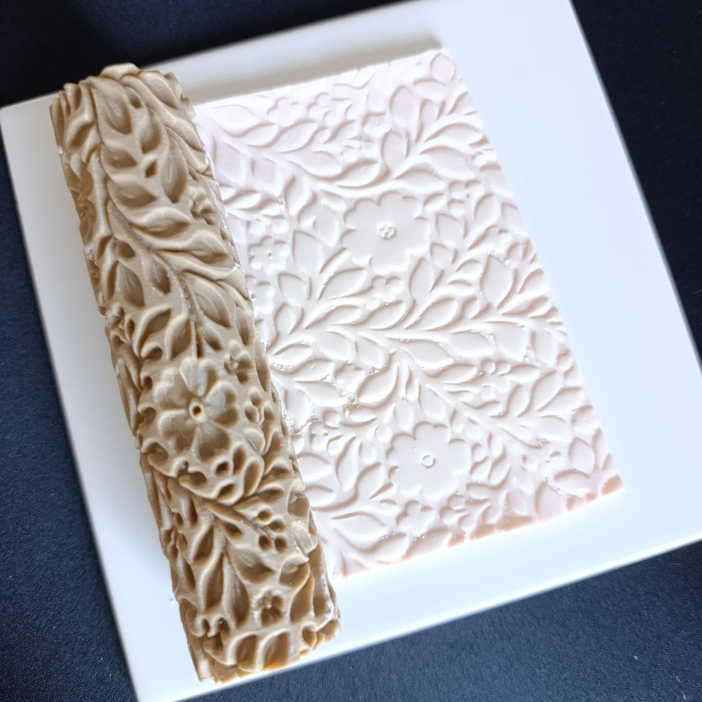 Rolo de textura para argila "Margaridas"