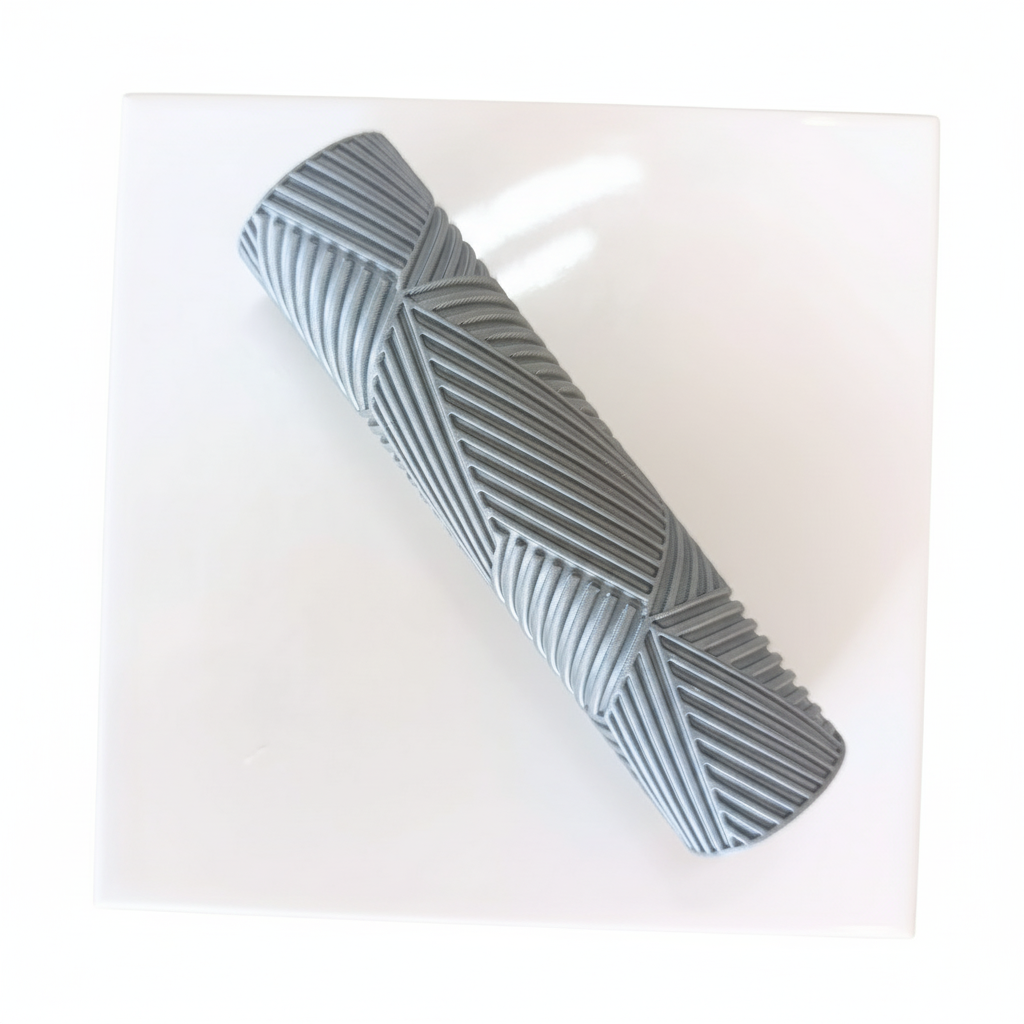 Rolo textura cinzento cortado